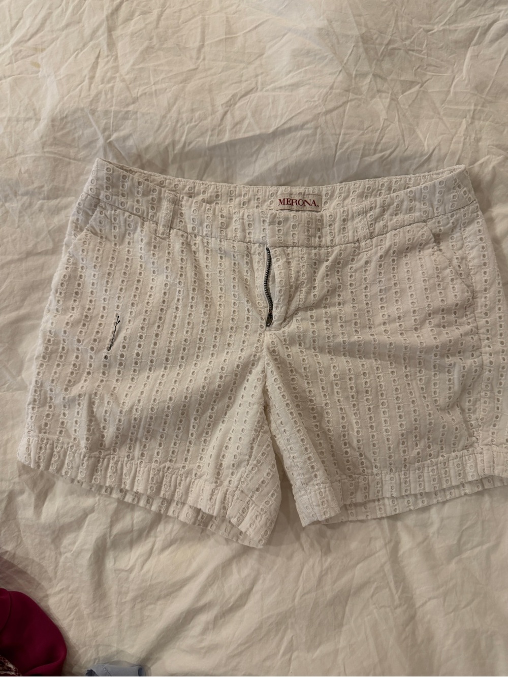 Merona White Eyelet Bermuda Shorts